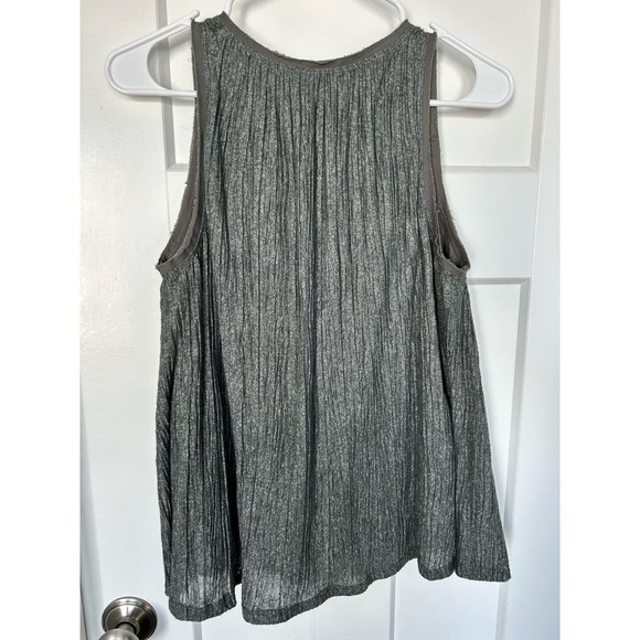 Meadow Rue Anthropologie Women's Pleated Swing Tank Top Olive Green Size XS - Picture 3 of 15